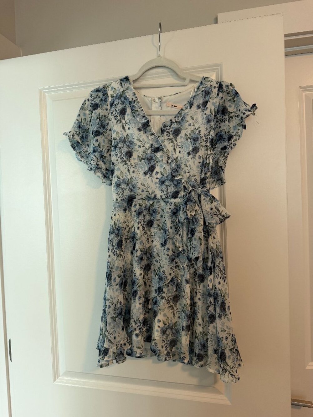 Blue Floral Mini Dress